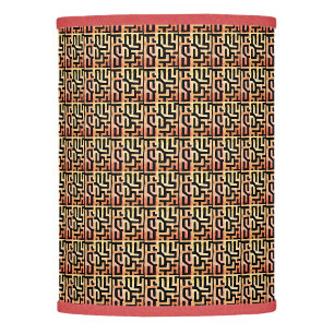 Mystic Kuba Cloth Tool-Dyed Geometric Lamp Shade