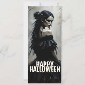 Mystic Lady in Dark Halloween Forest