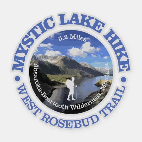 Mystic Lake Hike rd Sticker