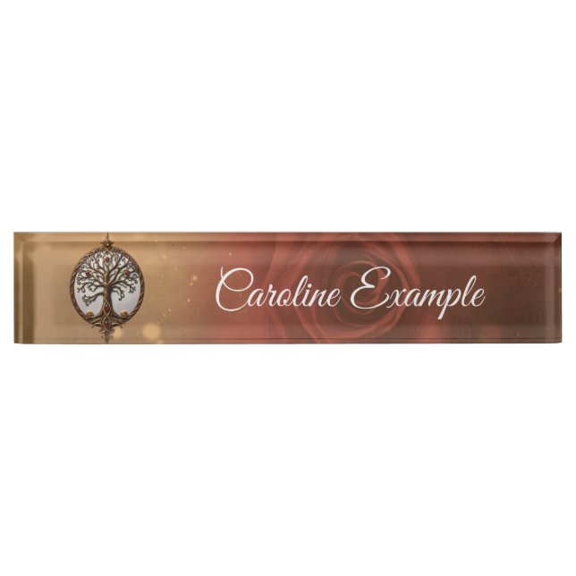 Mystic Life of Tree Desk Name Plate (Front)