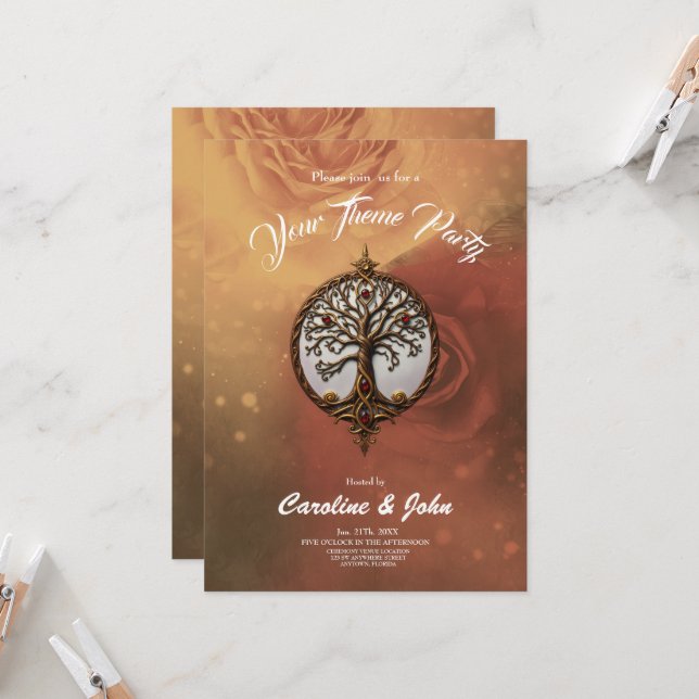 Mystic Life of Tree  Invitation (Front/Back In Situ)