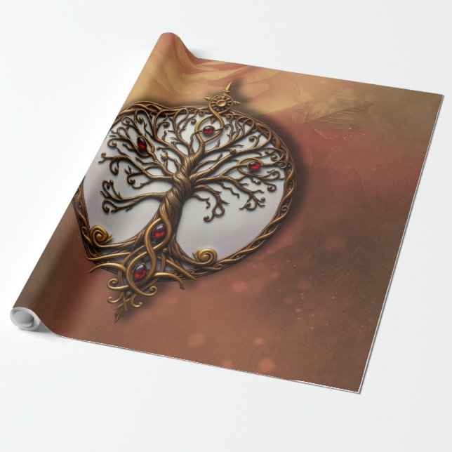 Mystic Life of Tree Wrapping Paper (Unrolled)