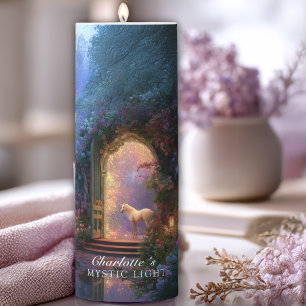 Mystic Light - Enchanted Unicorn Gateway Fantasy Pillar Candle