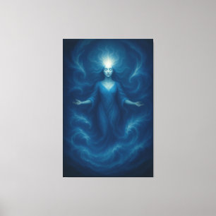 Mystic Light Goddess – Ethereal Divine Energy Art Canvas Print