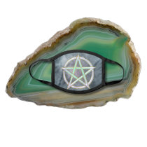 Mystic Luster: Opal Pentagram Face Mask