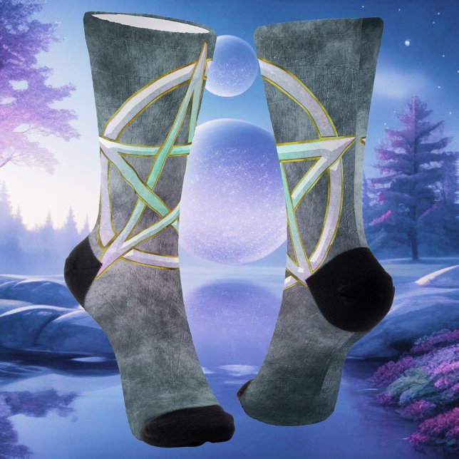 Mystic Luster: Opal Pentagram Socks (Creator Uploaded)