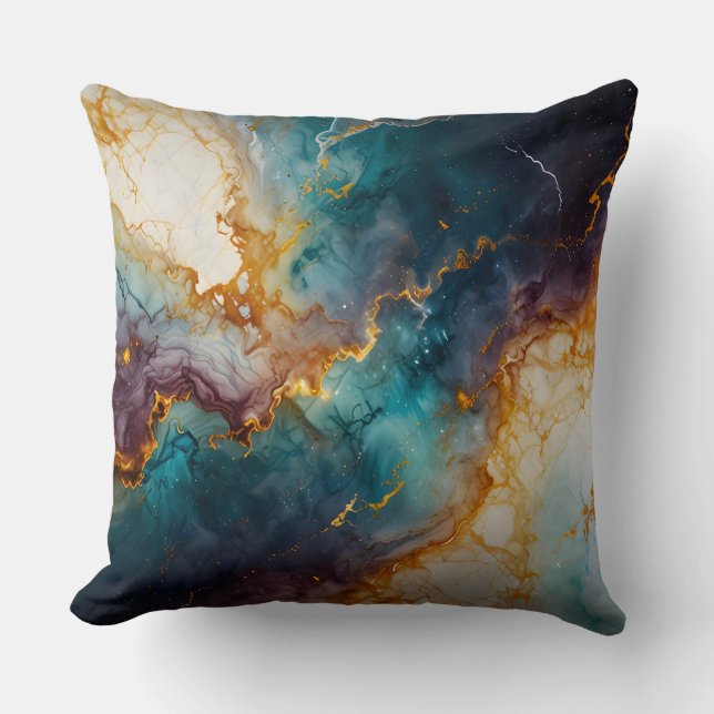 Mystic Marble Throw Pillow (Front)