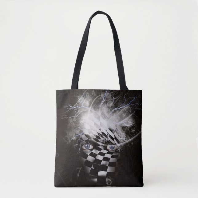 Mystic mask with time spirals tote bag (Front)