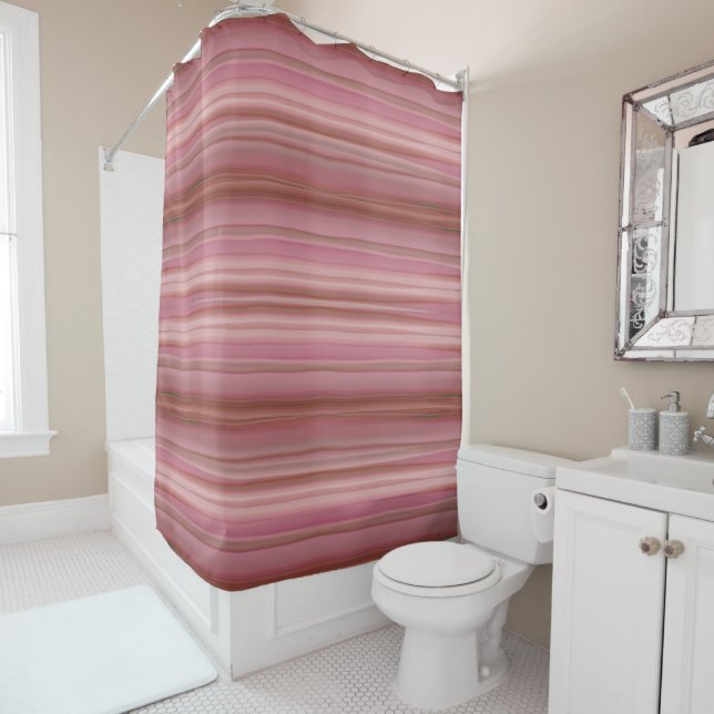 Mystic Mauve Horizontal Shower Curtain (In Situ)