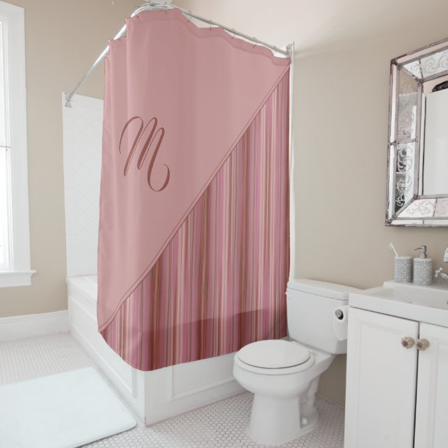 Mystic Mauve Horizontal Shower Curtain (In Situ)