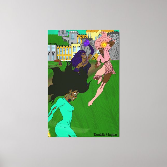 Mystic Melanin Warriors Canvas Print (Front)