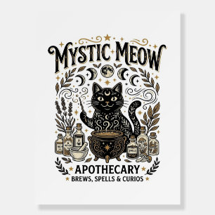 Mystic Meow Cat Witchy Mystic Apothecary Cat Vinta Foam Board
