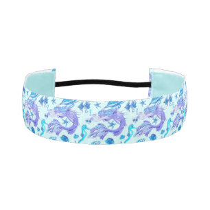 Mystic Mermaid Fairy Purple Creature Ceramic Tile Athletic Headband