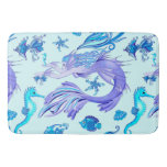 Mystic Mermaid Fairy Purple Creature Ceramic Tile Bath Mat