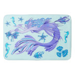 Mystic Mermaid Fairy Purple Creature Ceramic Tile Bath Mat