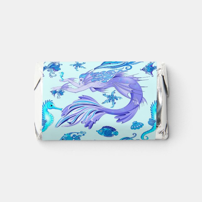 Mystic Mermaid Fairy Purple Creature Ceramic Tile Hershey's Miniatures (Front)