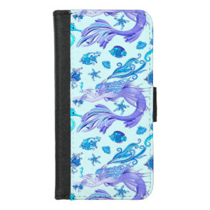 Mystic Mermaid Fairy Purple Creature Ceramic Tile iPhone 8/7 Wallet Case