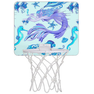 Mystic Mermaid Fairy Purple Creature Ceramic Tile Mini Basketball Hoop
