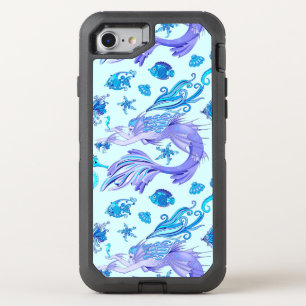 Mystic Mermaid Fairy Purple Creature Ceramic Tile OtterBox Defender iPhone SE/8/7 Case