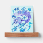 Mystic Mermaid Fairy Purple Creature Ceramic Tile Picture Ledge