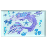 Mystic Mermaid Fairy Purple Creature Ceramic Tile Place Card Holder