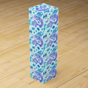 Mystic Mermaid Fairy Purple Creature Ceramic Tile Wine Box