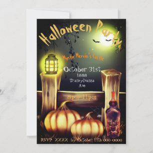 Mystic Mervin's Halloween Custom Pumpkin Invitation