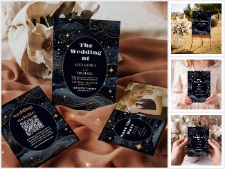 Mystic Midnight Blue and Gold Wedding