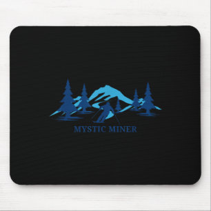 Mystic miner south dakota ski resort skiing skier mouse pad
