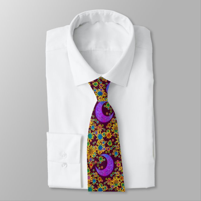 Mystic Moon Alchemy Neck Tie (Tied)