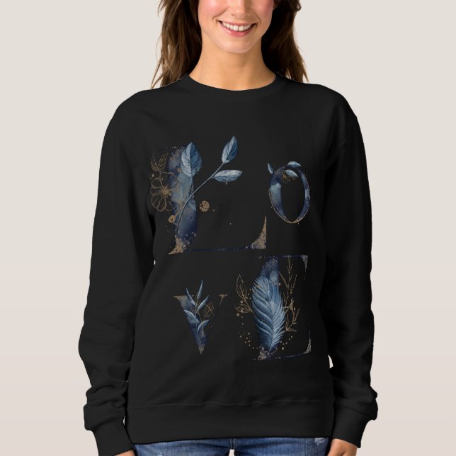 Mystic Moon & Feather Graphic Sweatshirt  (Front)