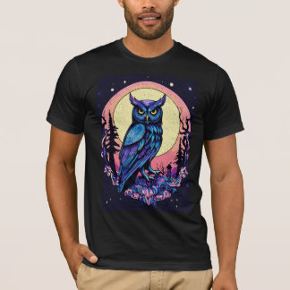 Mystic Moon Owl TShirt Enchanting Nocturnal Style