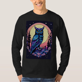 Mystic Moon Owl TShirt Enchanting Nocturnal Style