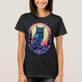 Mystic Moon Owl TShirt Enchanting Nocturnal Style