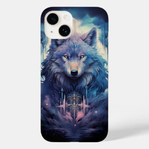 Mystic Moon Wolf Guardian Case-Mate iPhone 14 Case