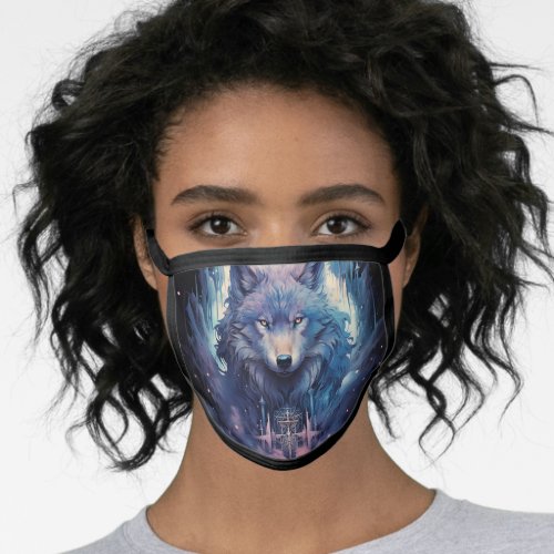Mystic Moon Wolf Guardian Face Mask
