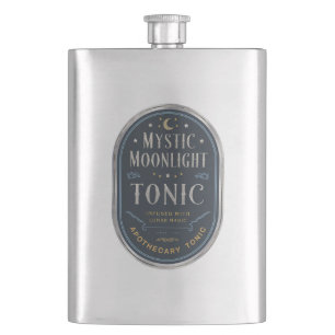 Mystic Moonlight Halloween Party Vintage Gothic Flask