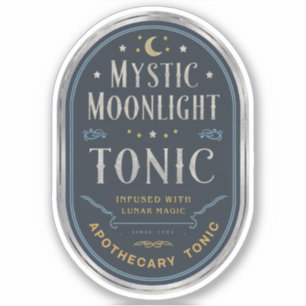 Mystic Moonlight Tonic Label Sticker
