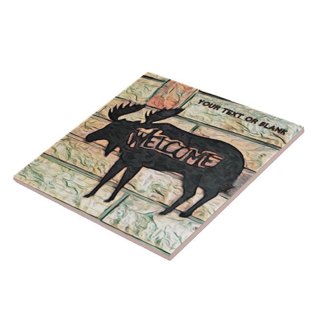 Mystic Moose Ceramic Tile (Side)