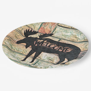 Mystic Moose Paper Plates