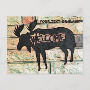 Mystic Moose - Tzfat Holiday Postcard