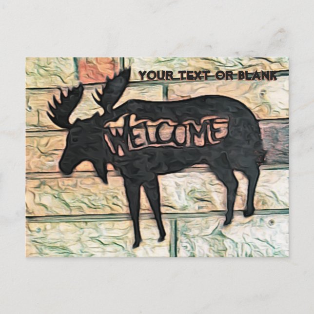 Mystic Moose - Tzfat Holiday Postcard (Front)