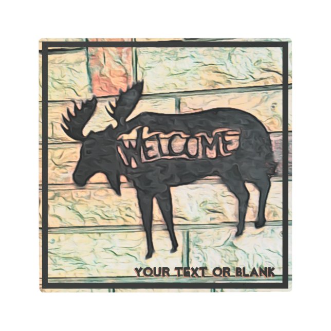 Mystic Moose - Tzfat Metal Print (Front)