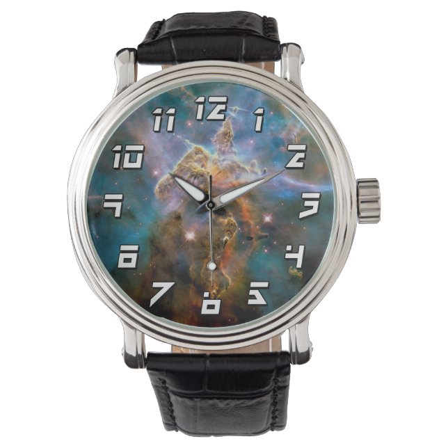 Mystic Mountain Carina Nebula Hubble Space Photo Watch (Front)