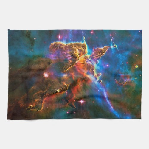 Mystic Mountain, Carina Nebula outer space picture Kitchen Towel