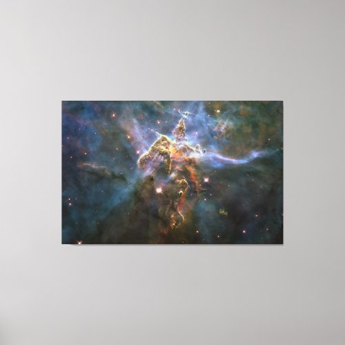 Mystic Mountain in Carina Nebula Hubble Space Canvas Print