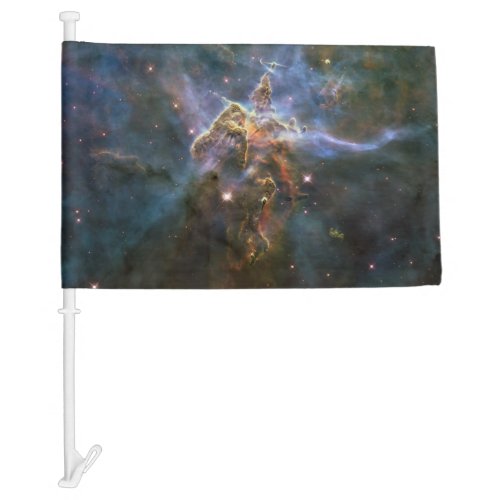 Mystic Mountain in Carina Nebula Hubble Space Car Flag