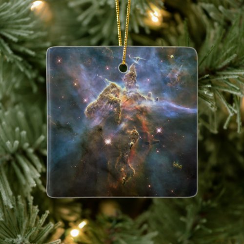 Mystic Mountain in Carina Nebula Hubble Space Ceramic Ornament
