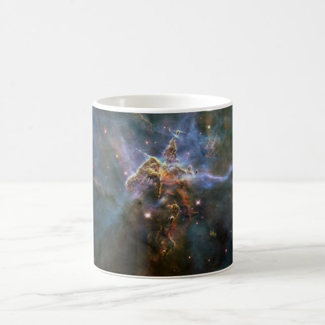 Mystic Mountain in Carina Nebula Hubble Space Coffee Mug (Center)