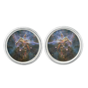 Mystic Mountain in Carina Nebula Hubble Space Cufflinks